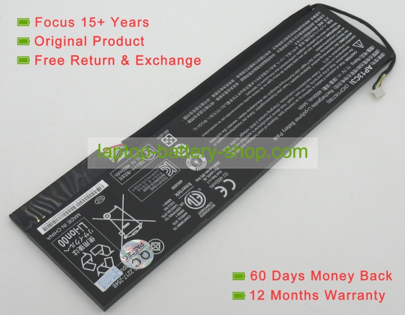 Acer 3ICP7/67/90, AP13C3i 11.1V 4850mAh replacement batteries - Click Image to Close
