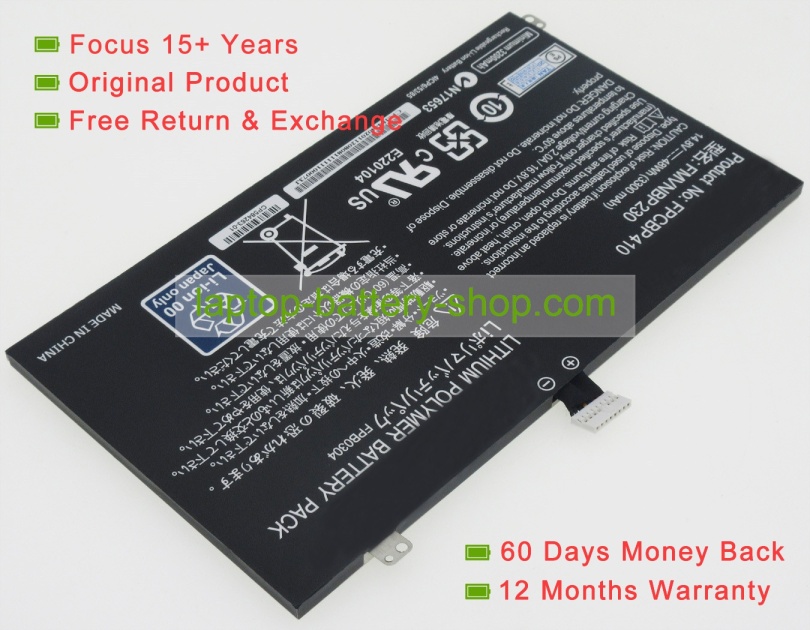 Fujitsu FMVNBP230, FPCBP410 14.8V 3300mAh replacement batteries - Click Image to Close