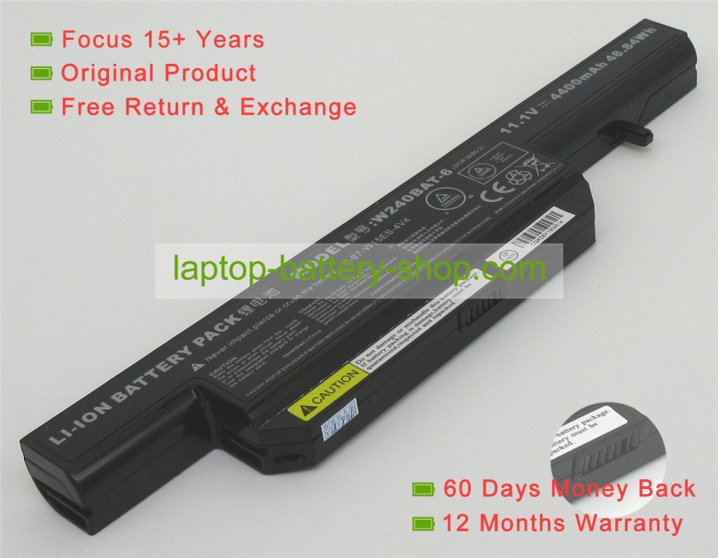 Clevo 6-87-W15ES-4V4, VNB142 11.1V 4400mAh replacement batteries - Click Image to Close