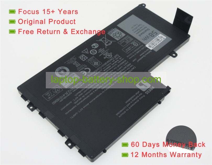 Dell TRHFF, 0PD19 7.4V 7600mAh original batteries - Click Image to Close