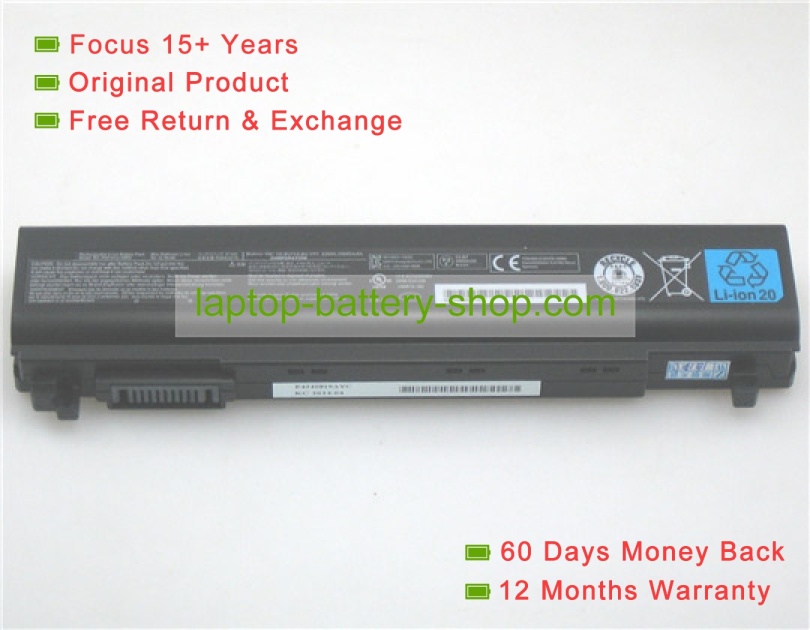 Toshiba PABAS277, PA5161U-1BRS 10.8V 2900mAh replacement batteries - Click Image to Close