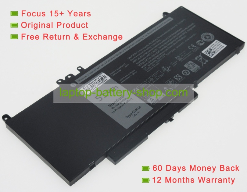 Dell G5m10, 79VRK 7.4V 6800mAh original batteries - Click Image to Close