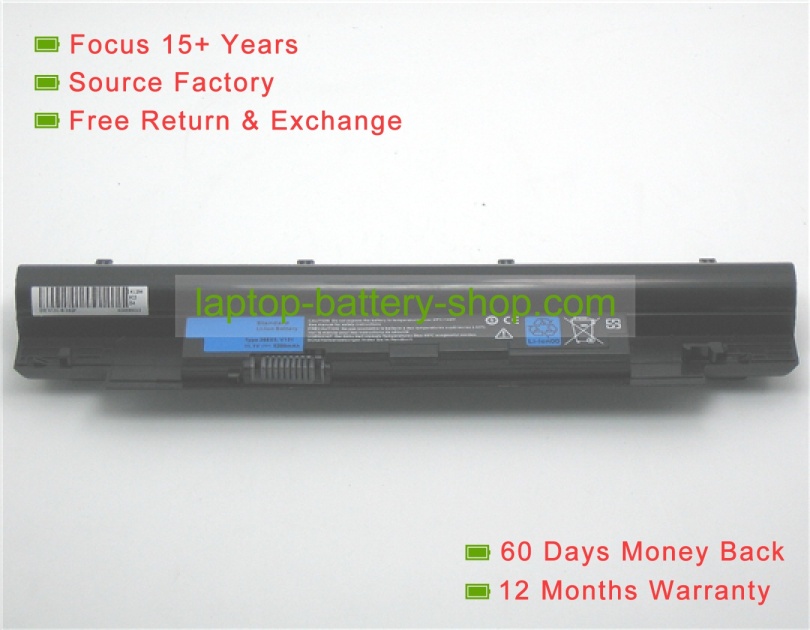 Dell 312-1258, 312-1257 11.1V 5200mAh replacement batteries - Click Image to Close