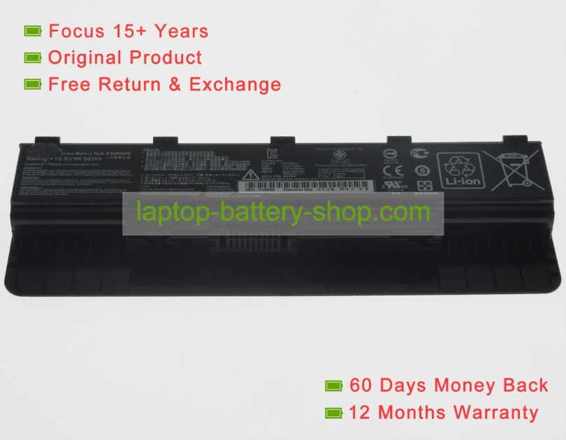 Asus A32N1405, A32NI405 10.8V 5200mAh replacement batteries - Click Image to Close
