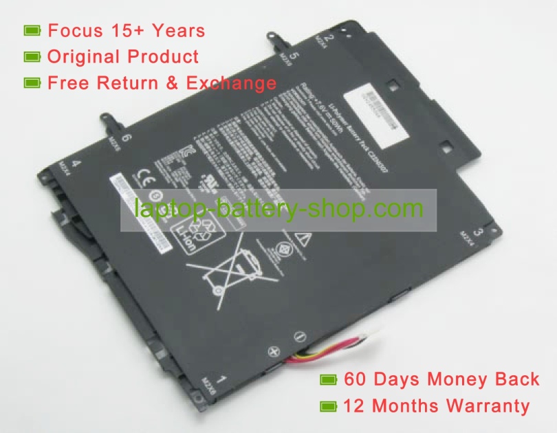 Asus C22N1307, C22PkC3 7.6V 6510mAh replacement batteries - Click Image to Close