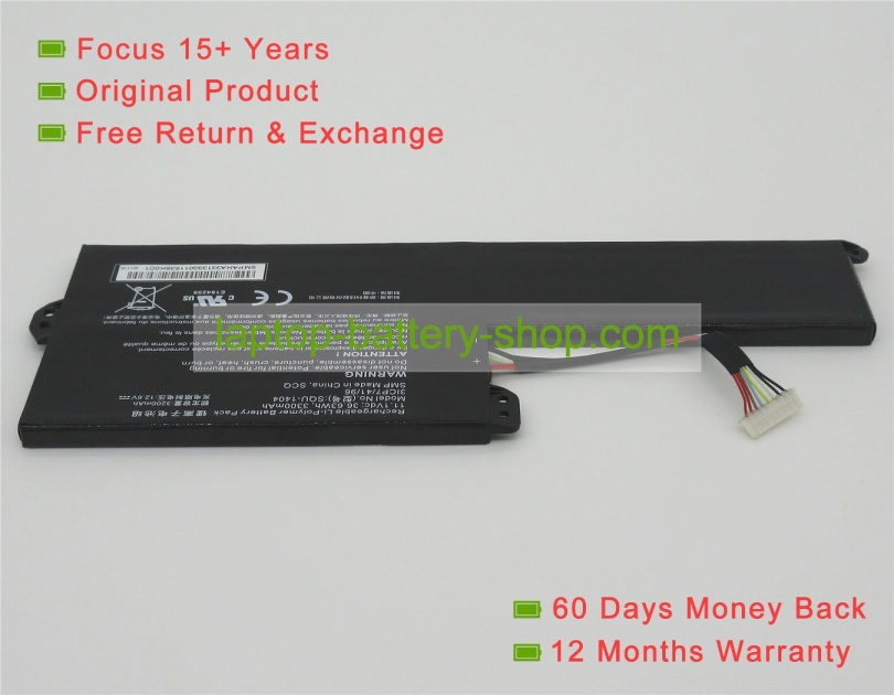 Acer SQU-1404, 3ICP7/41/96 11.1V 3300mAh replacement batteries - Click Image to Close