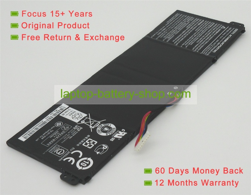 Acer 3ICP5/57/80, KT.0040G.004 15.2V 3220mAh original batteries - Click Image to Close