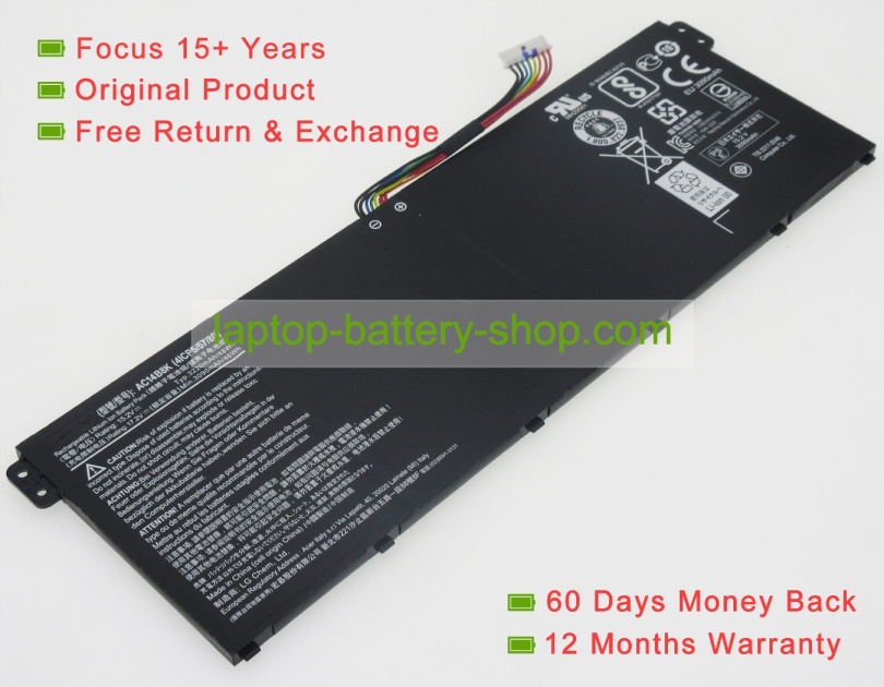 Acer 3ICP5/57/80, KT.0040G.004 15.2V 3220mAh original batteries - Click Image to Close