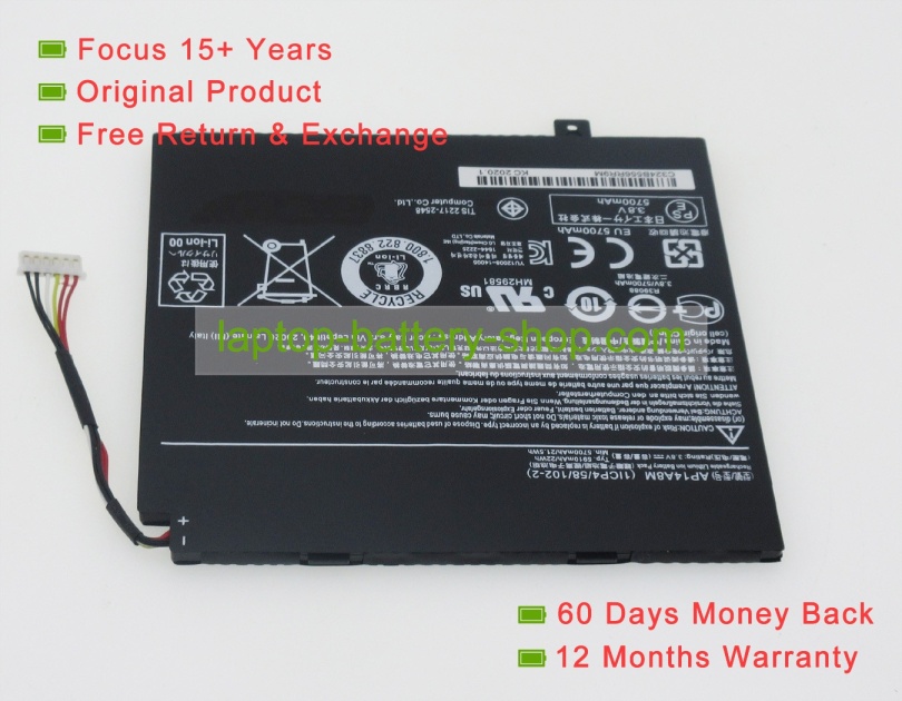 Acer AP14A8M, 1ICP4/58/102-2 3.8V 5910mAh replacement batteries - Click Image to Close
