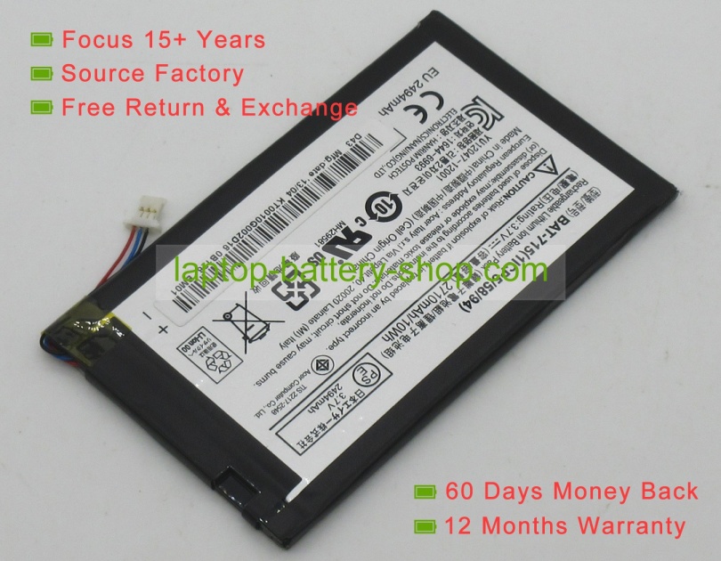 Acer BAT-715, 1ICP5/58/94 3.7V 2710mAh replacement batteries - Click Image to Close