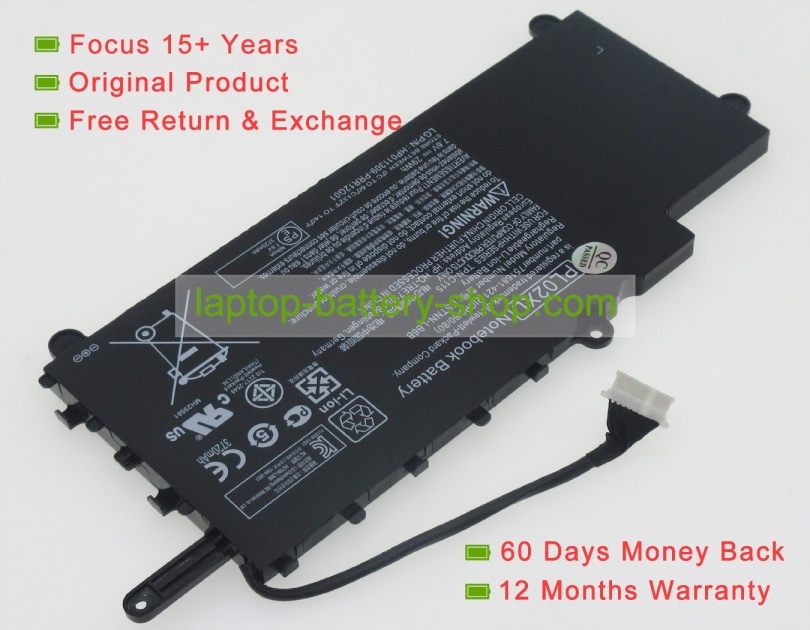 Hp PL02XL, 751875-001 7.6V 3800mAh replacement batteries - Click Image to Close