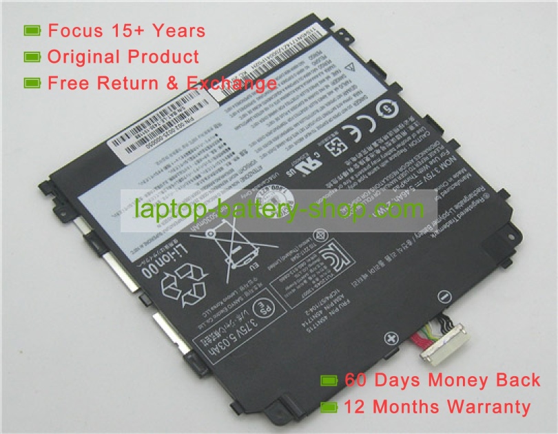 Lenovo 45N1714, 45N1717 3.75V 5460mAh replacement batteries - Click Image to Close