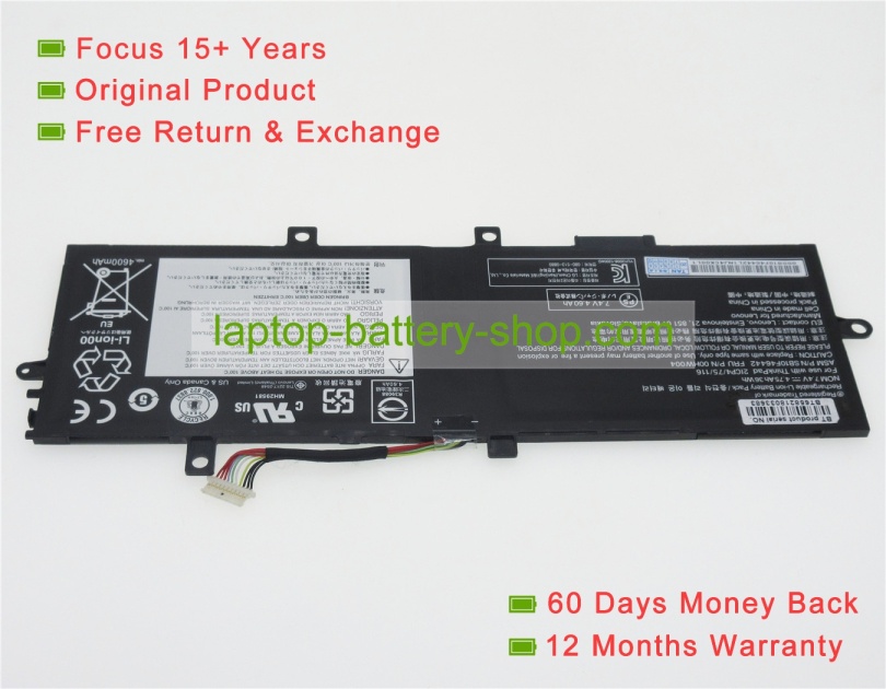 Lenovo SB10F46442, 00HW004 7.4V 4750mAh replacement batteries - Click Image to Close