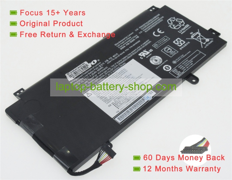 Lenovo 00HW008, SB10F46446 15.2V 4360mAh replacement batteries - Click Image to Close