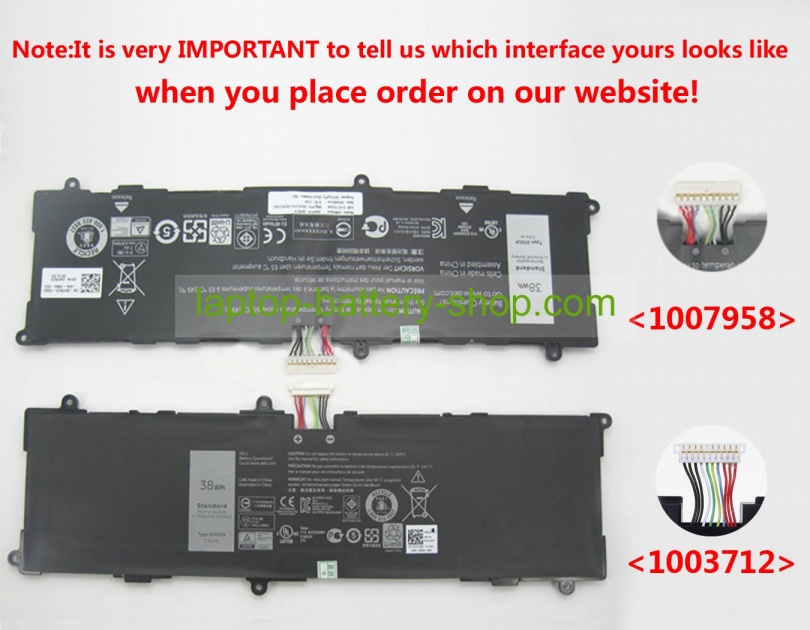 Dell 2H2G4, HFRC3 7.4V 5135mAh original batteries - Click Image to Close