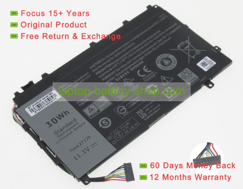 Dell GWV47, YX81V 11.1V 2700mAh original batteries - Click Image to Close