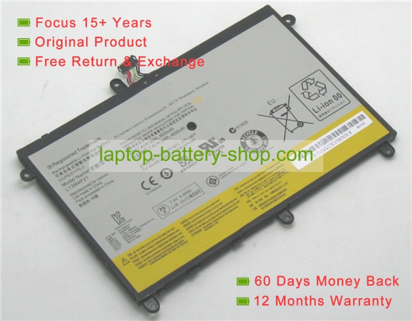 Lenovo L13M4P21, L13L4P21 7.4V 4600mAh replacement batteries - Click Image to Close