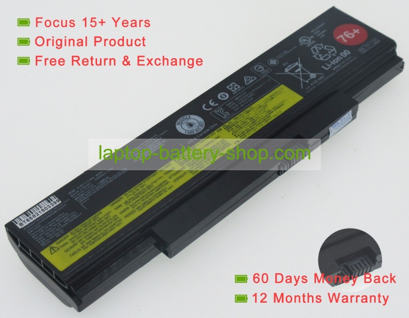 Lenovo 45N1760, 45N1762 10.8V 4400mAh replacement batteries - Click Image to Close