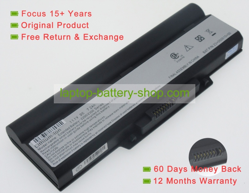 Averatec 23 050510 00, 23 050410 00 11.1V 7200mAh replacement batteries - Click Image to Close