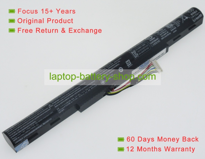 Acer AL15A32, KT.00403.034 14.8V 2500mAh replacement batteries - Click Image to Close