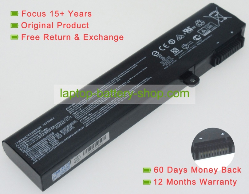 Msi BTY-M6H, 3ICR19/66-2 10.86V 3834mAh replacement batteries - Click Image to Close