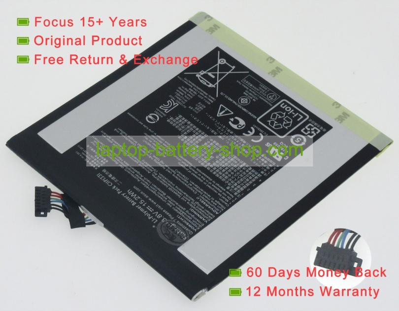 Asus C11P1331, k016 3.8V 3900mAh replacement batteries - Click Image to Close