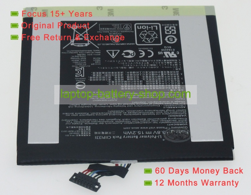Asus C11P1331, k016 3.8V 3900mAh replacement batteries - Click Image to Close