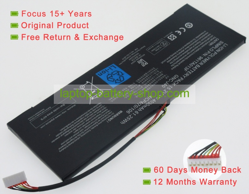 Schenker GNC-J40, 961TA013F 15.2V 4030mAh replacement batteries - Click Image to Close