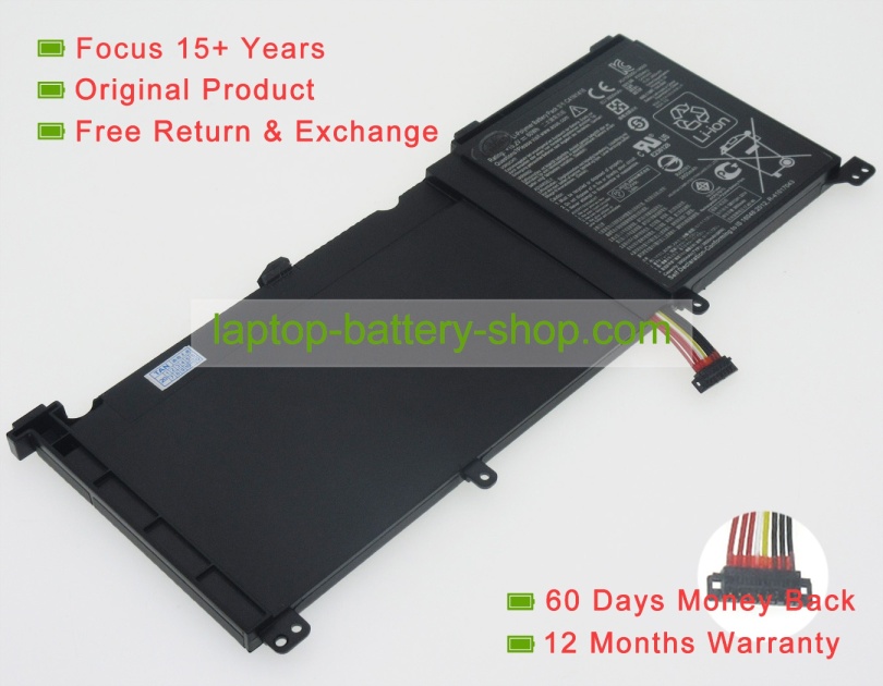 Asus C41N1416, 0B200-01250100 15.2V 4400mAh replacement batteries - Click Image to Close