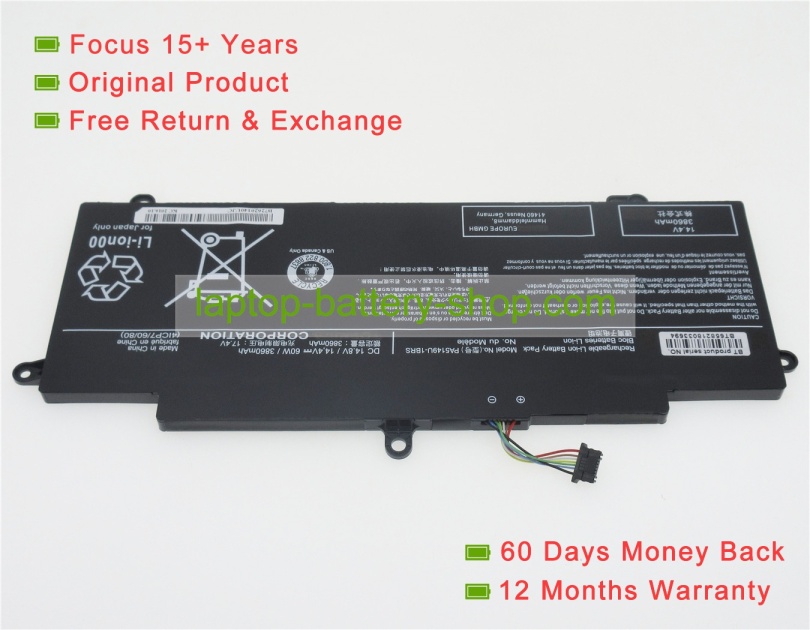Toshiba PA5149U-1BRS 14.4V 3860mAh replacement batteries - Click Image to Close