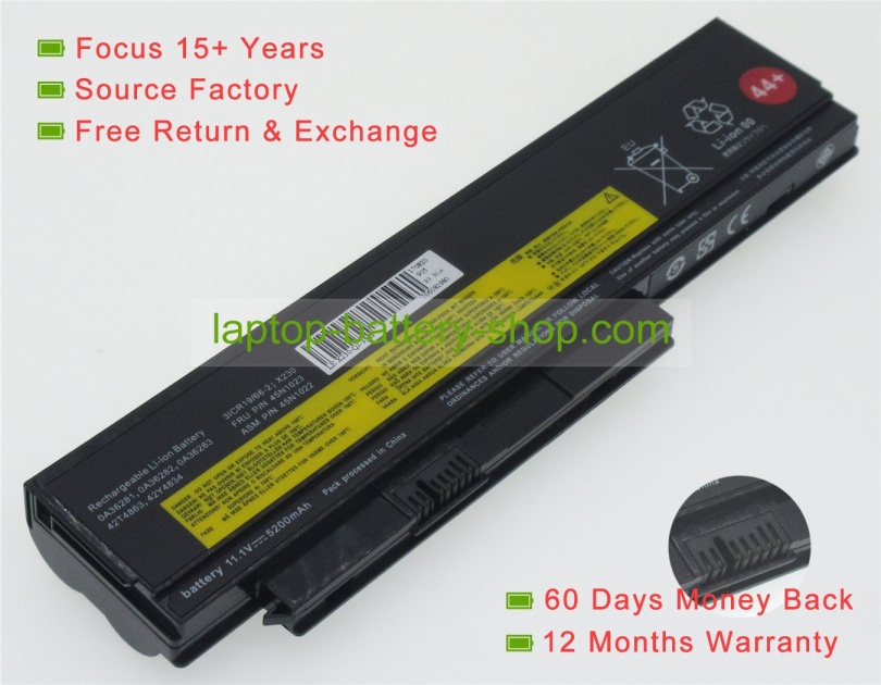 Lenovo 45N1028, 45N1029 11.1V 5200mAh replacement batteries - Click Image to Close