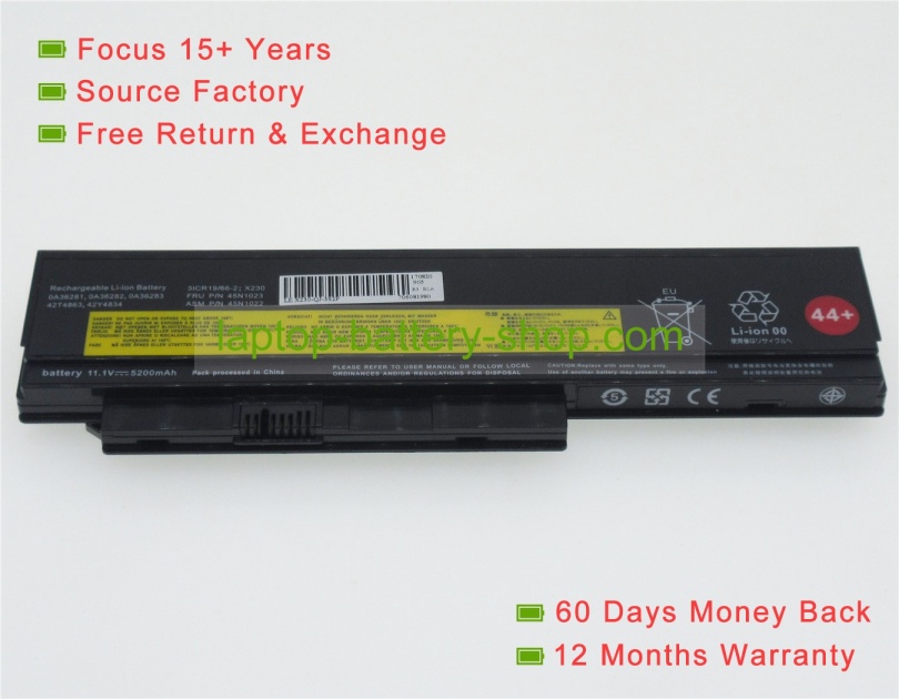 Lenovo 45N1028, 45N1029 11.1V 5200mAh replacement batteries - Click Image to Close