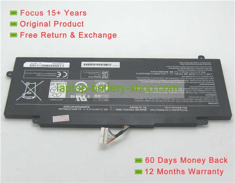 Toshiba PA5187U-1BRS, P000602680 10.8V 3760mAh replacement batteries - Click Image to Close