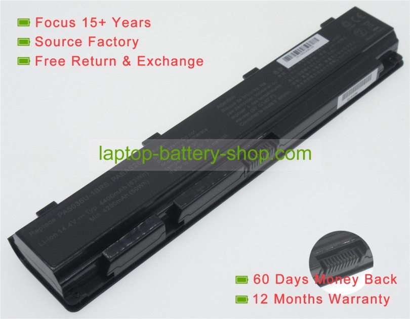 Toshiba PA5036U-1BRS, PABAS264 14.4V 4400mAh replacement batteries - Click Image to Close