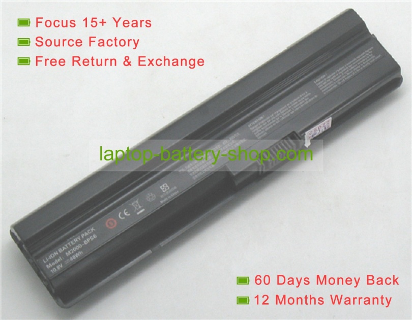 Clevo M2000-BPS6, M2000-BPS3 10.8V 4400mAh replacement batteries - Click Image to Close
