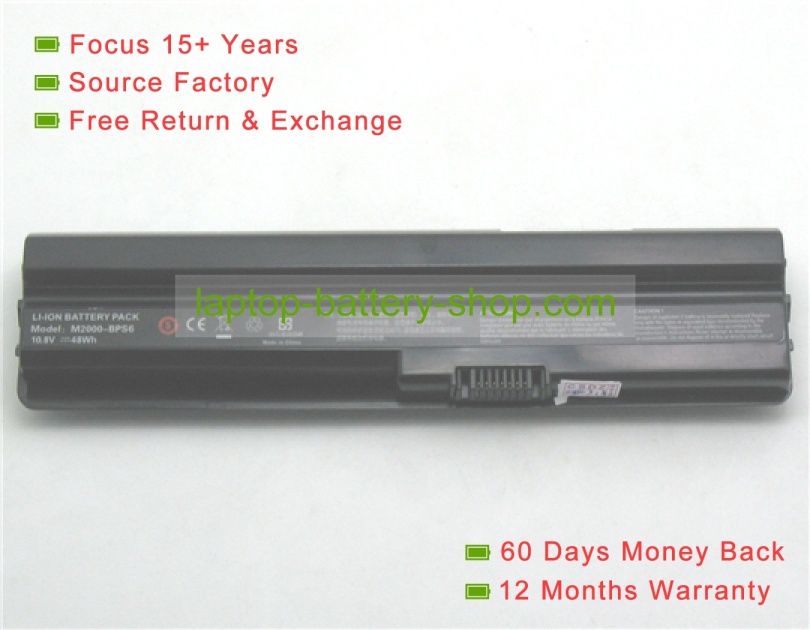 Clevo M2000-BPS6, M2000-BPS3 10.8V 4400mAh replacement batteries - Click Image to Close