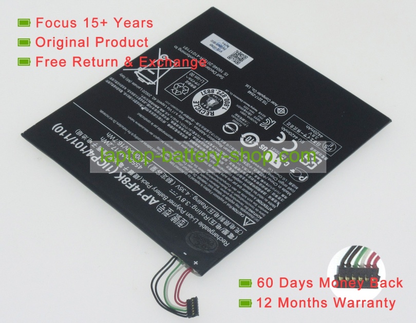 Acer AP14F8K, 1ICP4/101/110 3.8VV 4420mAh replacement batteries - Click Image to Close