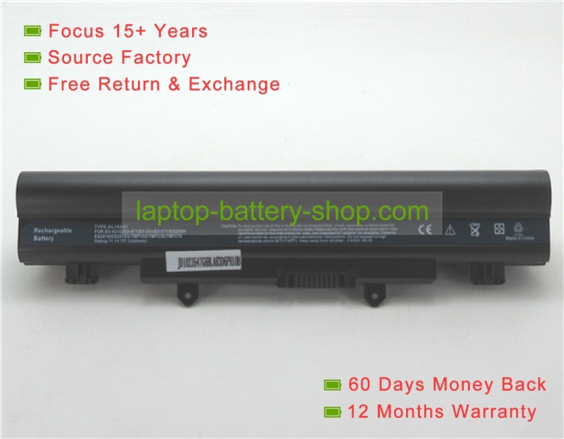 Acer AL14A32, 31CR17/65-2 11.1V 5200mAh replacement batteries - Click Image to Close