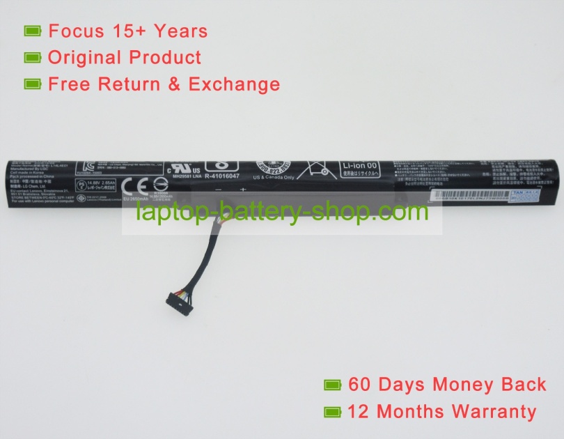 Lenovo 4INR19/65, L14S4A01 14.4V 2840mAh original batteries - Click Image to Close