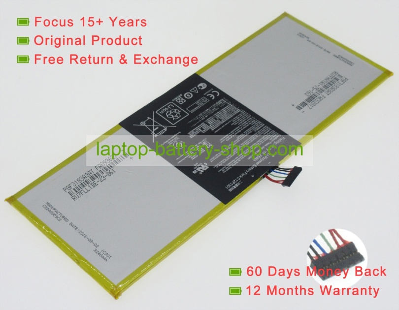 Asus C12P1301, 0B200-00480000 3.7V 6520mAh replacement batteries - Click Image to Close