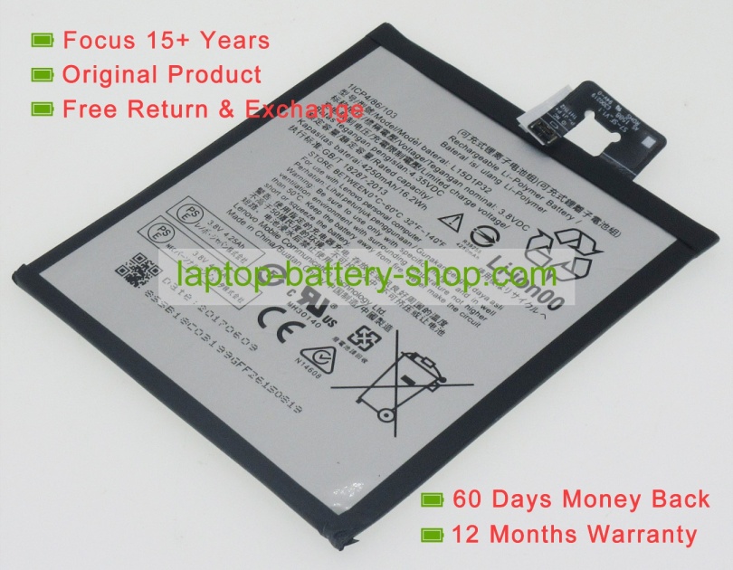 Lenovo SB18C06926, L15D1P32 3.8V 4250mAh replacement batteries - Click Image to Close