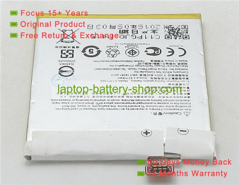 Asus C11P1324, 0B200-00850000 3.8V 2050mAh replacement batteries - Click Image to Close