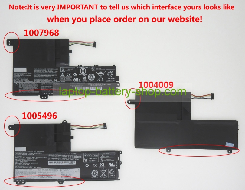 Lenovo L14M2P21, L14L2P21, IdeaPad 320 7.4V 4050mAh original batteries - Click Image to Close