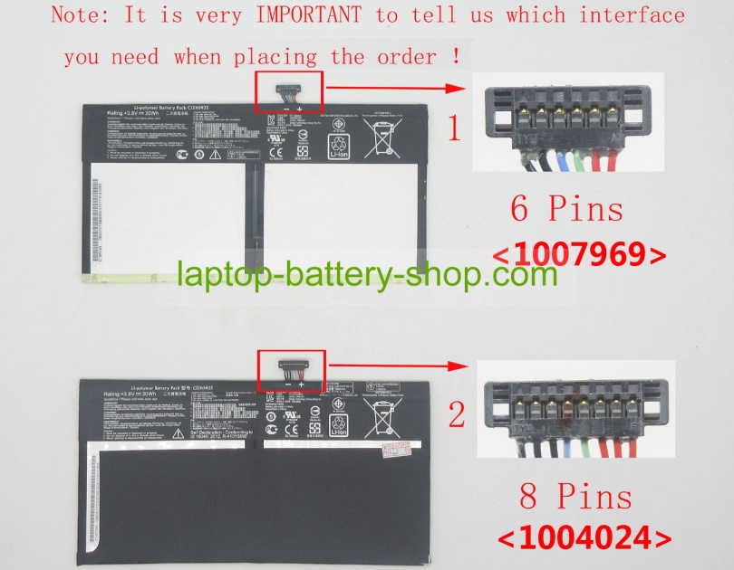 Asus C12N1435, C12Pn9H 3.8V 7850mAh original batteries - Click Image to Close