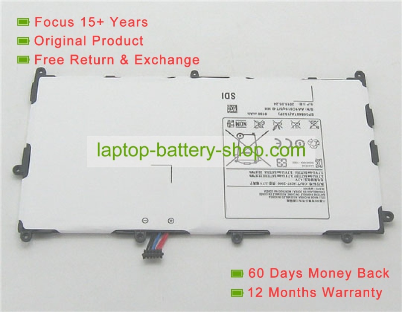 Samsung SP368487A, SP368487A 1S2P 3.8V 6100mAh replacement batteries - Click Image to Close