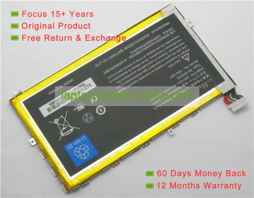 Arm X43Z60, 26S1001 3.7V 4400mAh replacement batteries - Click Image to Close