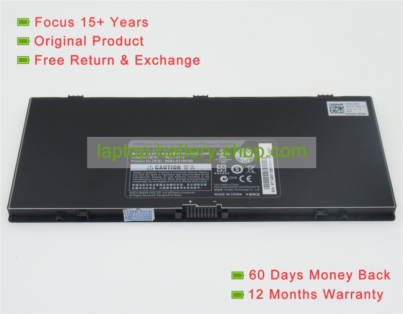 Simplo Rc81-0112, Rc81-01120100 14.8V 2800mAh replacement batteries - Click Image to Close