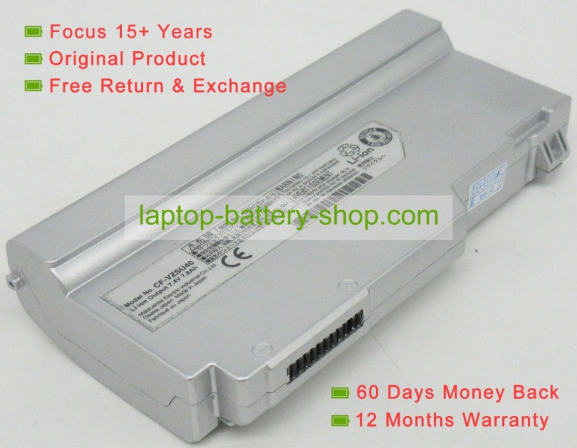 Panasonic CF-VZSU40, CF-VZSU40U 7.4V 7800mAh replacement batteries - Click Image to Close