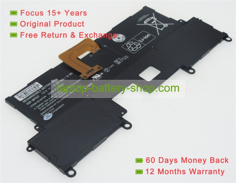 Sony VGP-BPS37 7.5V 4125mAh replacement batteries - Click Image to Close