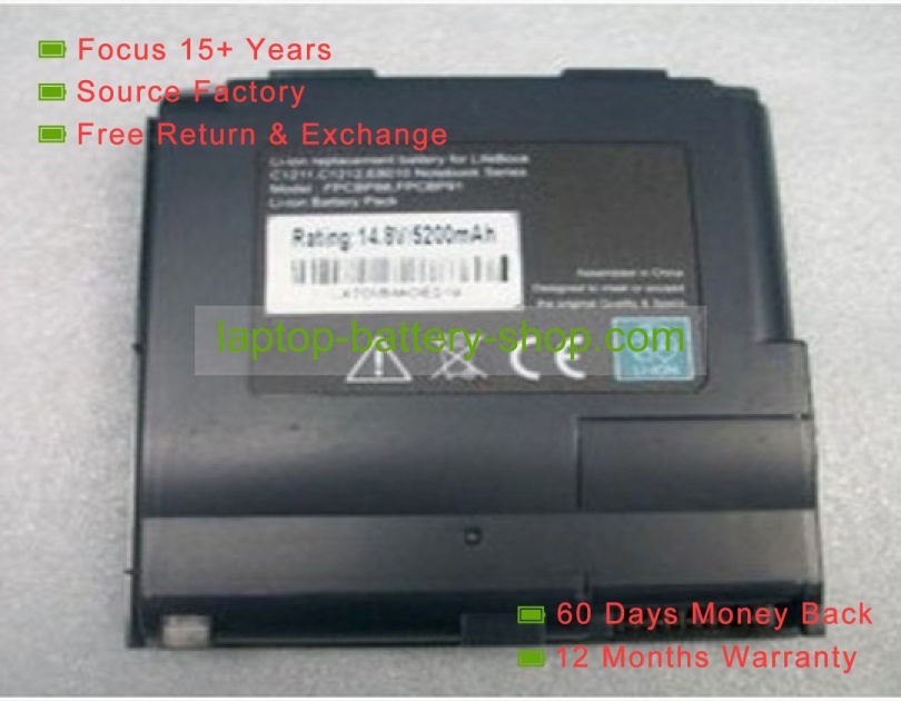 Fujitsu FM-50, FPCBP110 14.4V 4400mAh replacement batteries - Click Image to Close